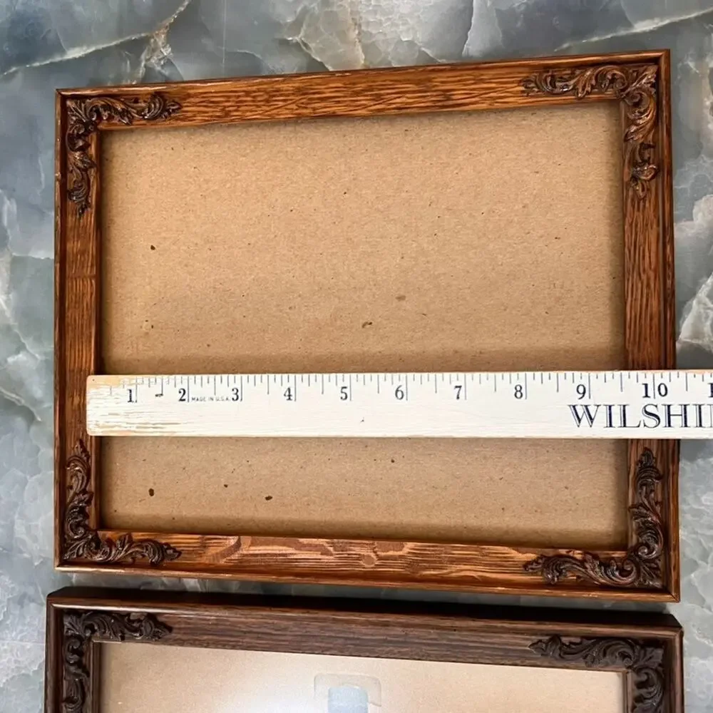 Vtg Wood Ornate Picture Frame Fits 9.5
